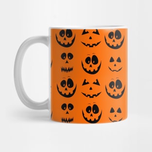 HAPPY Halloween Pumpkin Face Pattern Orange Mug